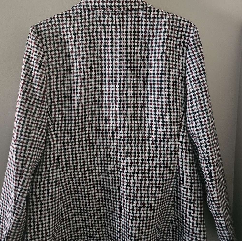 NEW! MADEWELL Alston Gingham Wool Blend Twill Slim Fit Tailored Blazer 12. - Picture 11 of 14